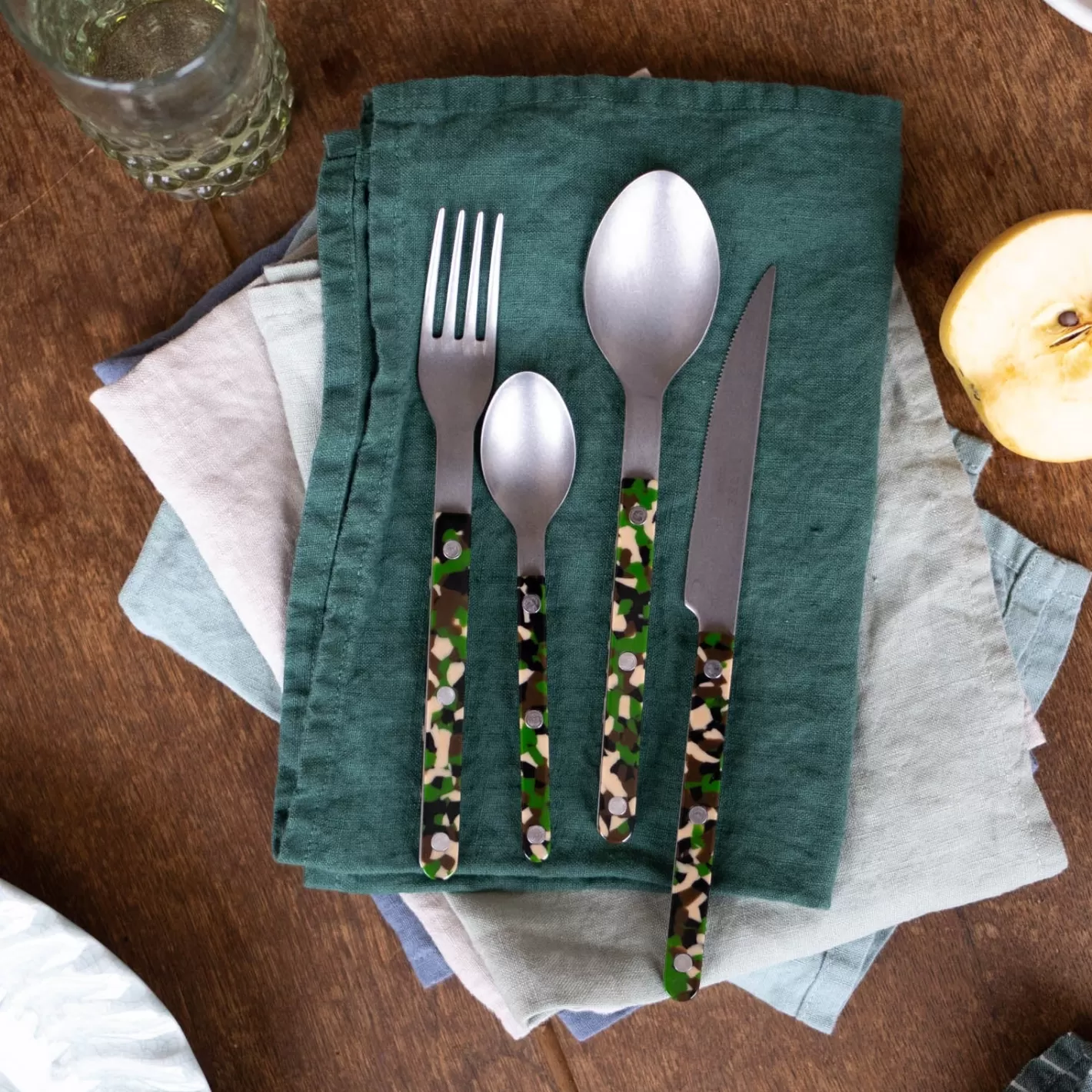 Sabre Paris Soup Spoon>Bistrot Vintage Camouflage, Green
