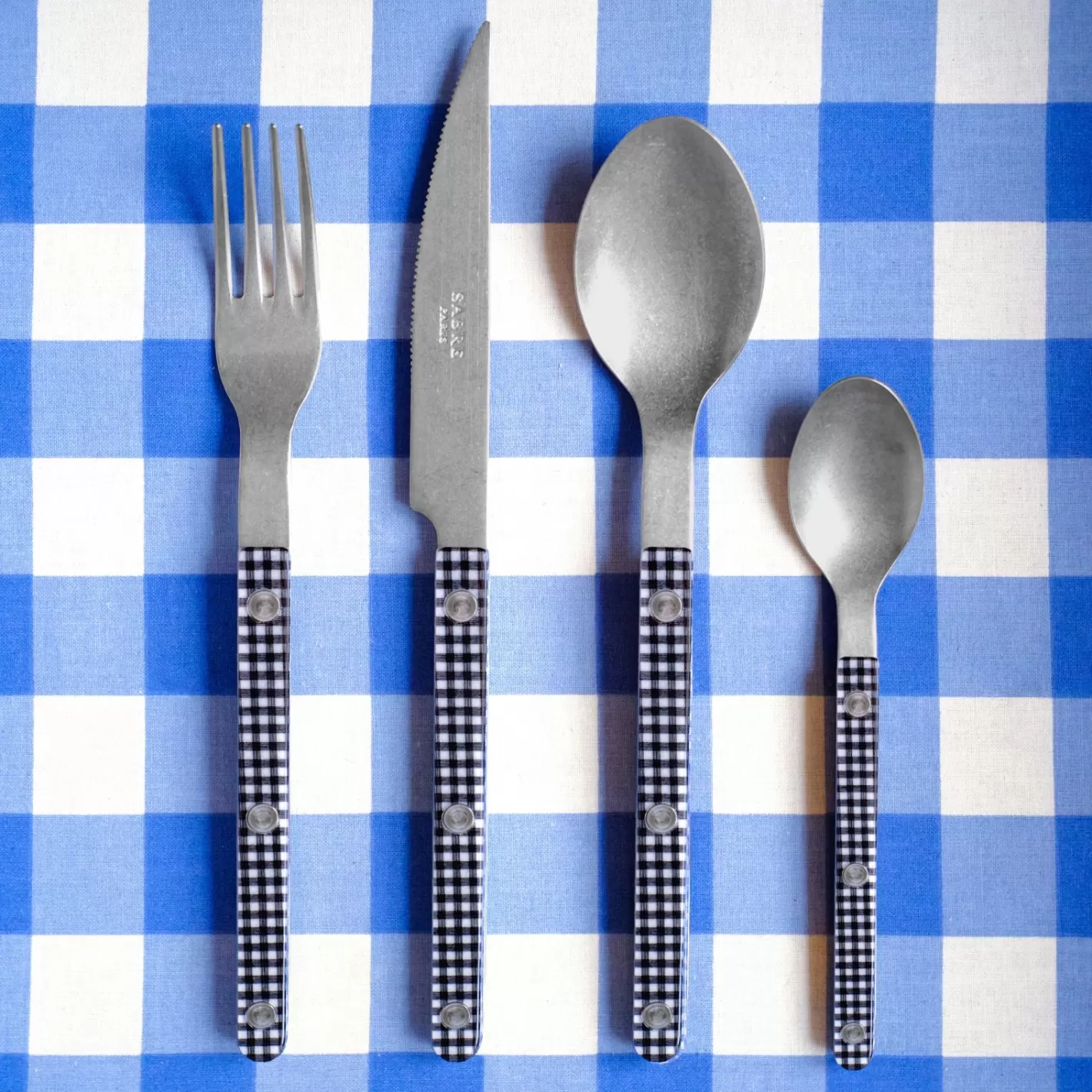 Sabre Paris Soup Spoon>Bistrot Vintage Gingham, Black