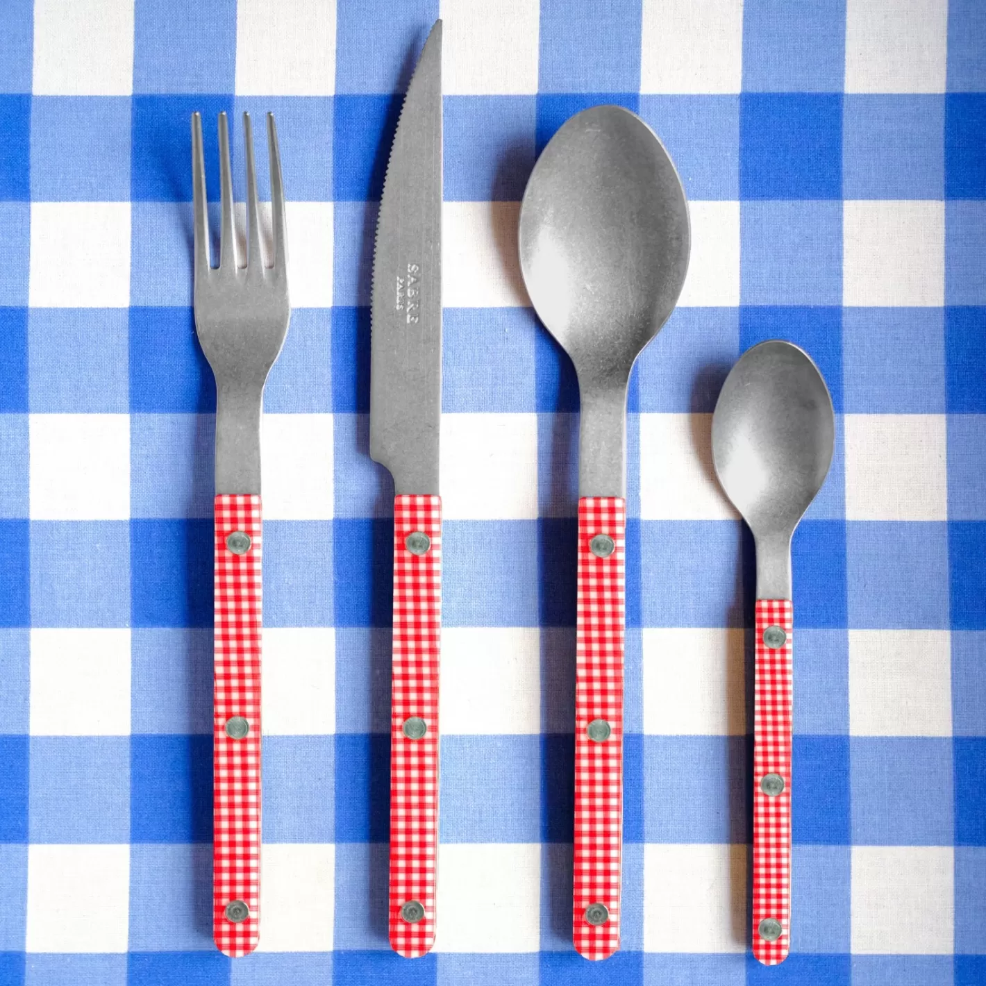 Sabre Paris Soup Spoon>Bistrot Vintage Gingham, Red