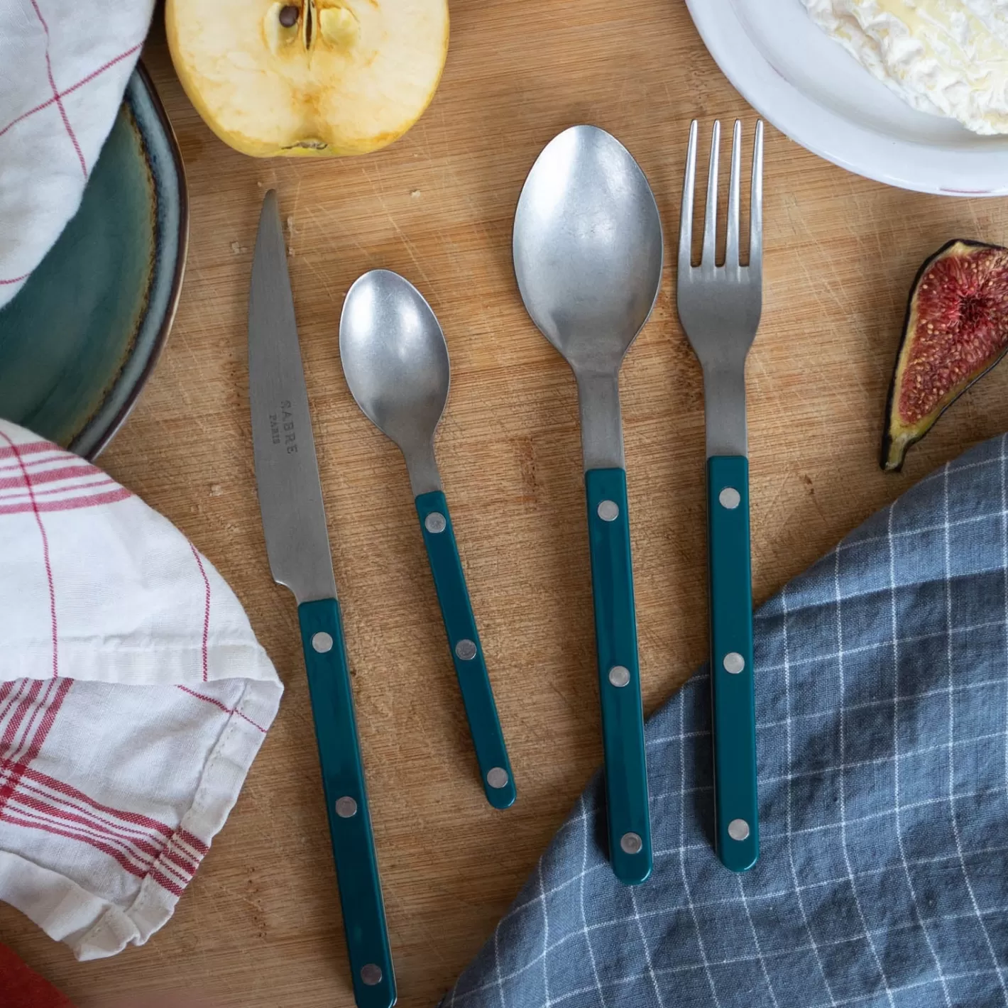 Sabre Paris Set Of 4 Pieces>Bistrot Vintage Solid, Aquamarine