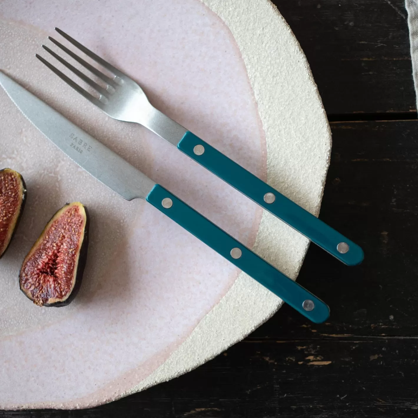 Sabre Paris 24 Pieces Set>Bistrot Vintage Solid, Aquamarine