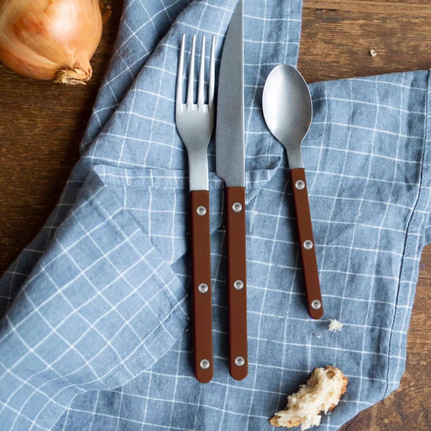 Sabre Paris Teaspoon>Bistrot Vintage Solid, Chocolate