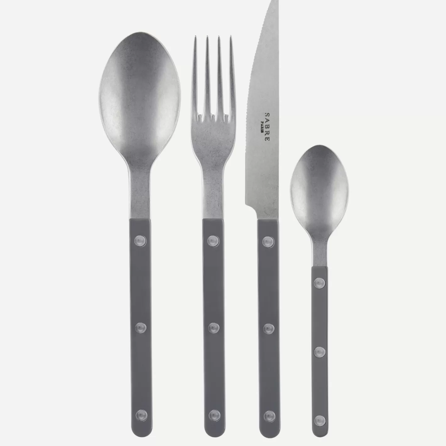 Sabre Paris Set Of 4 Pieces>Bistrot Vintage Solid, Dark grey