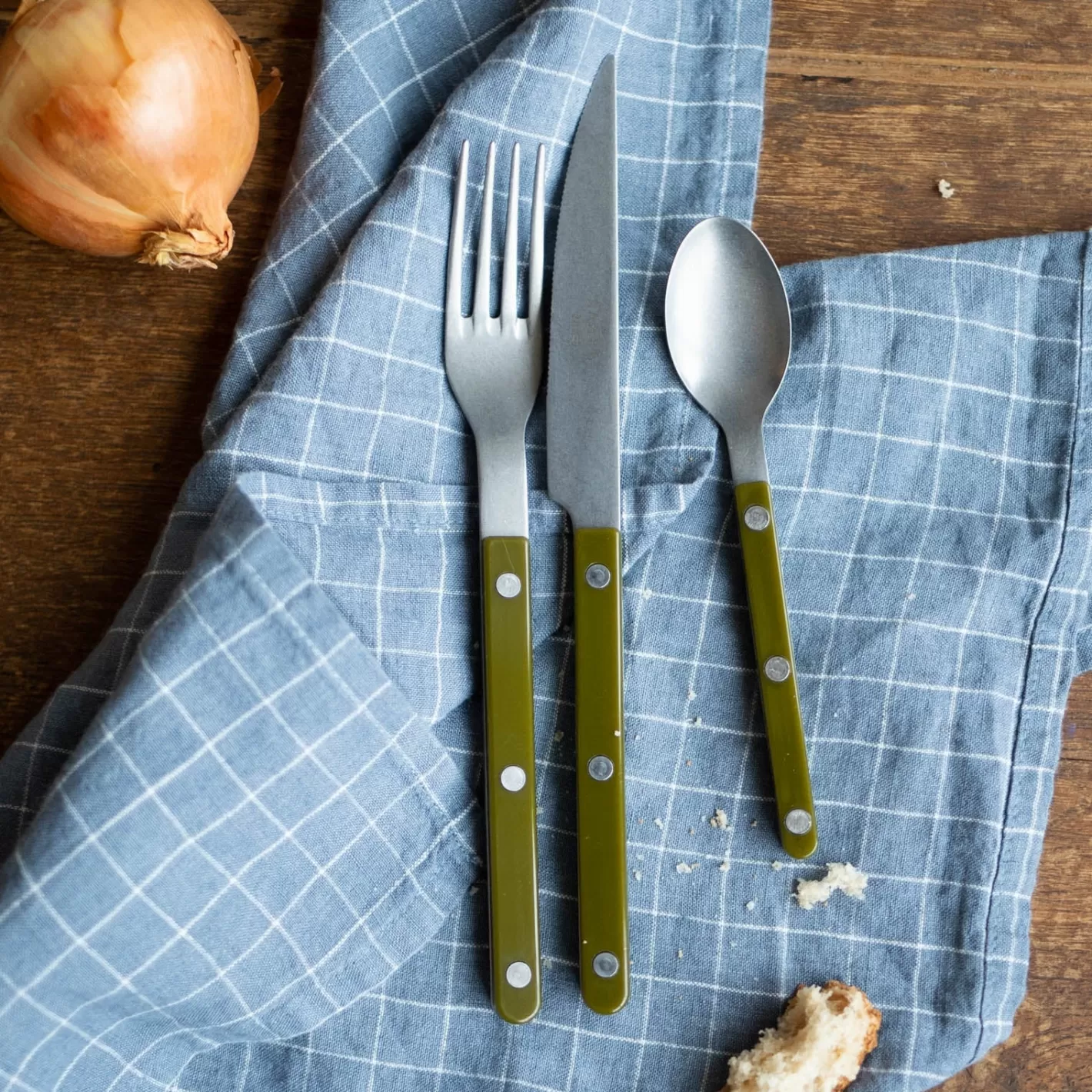 Sabre Paris Teaspoon>Bistrot Vintage Solid, Green fern