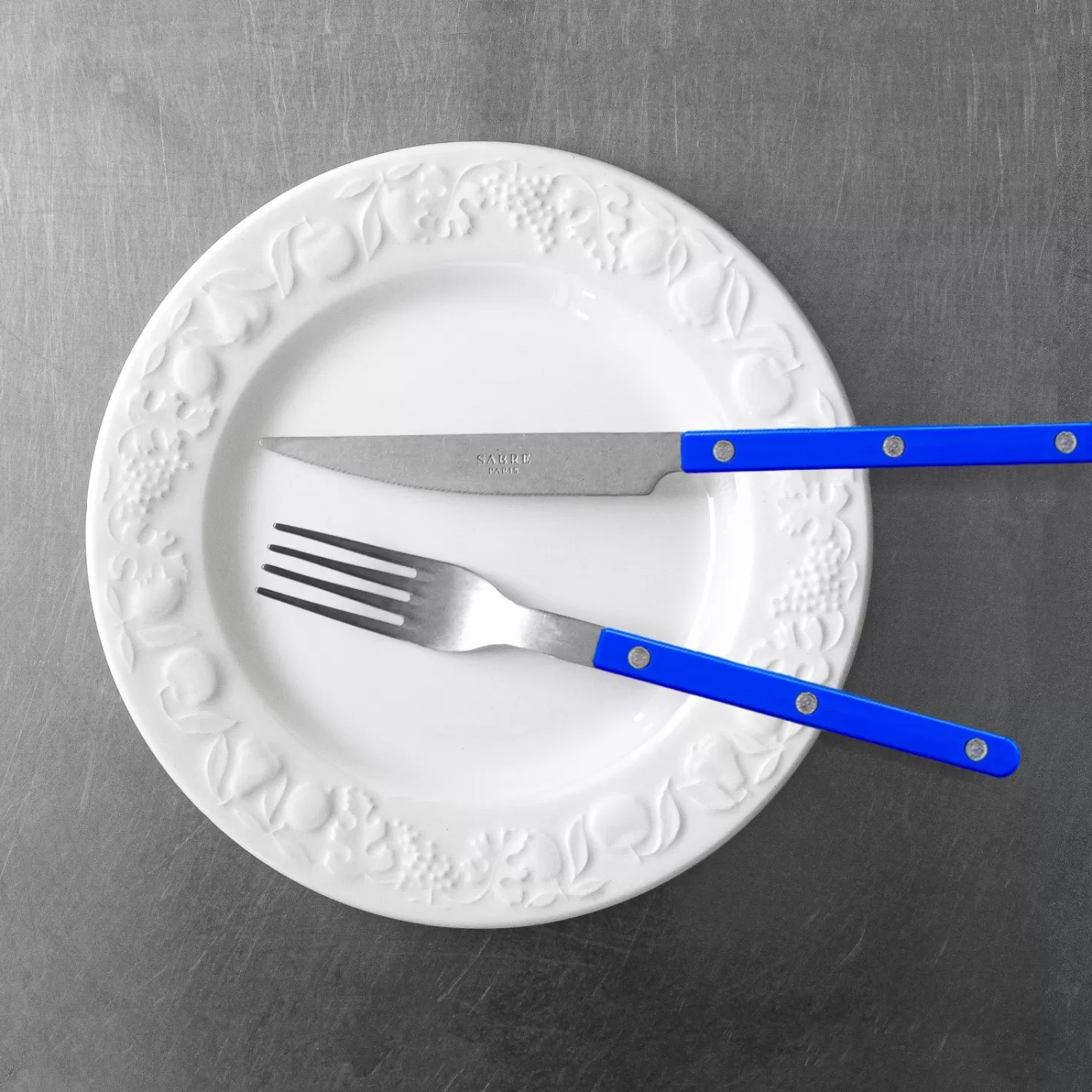 Sabre Paris Dinner Knife>Bistrot Vintage Solid, Lapis blue