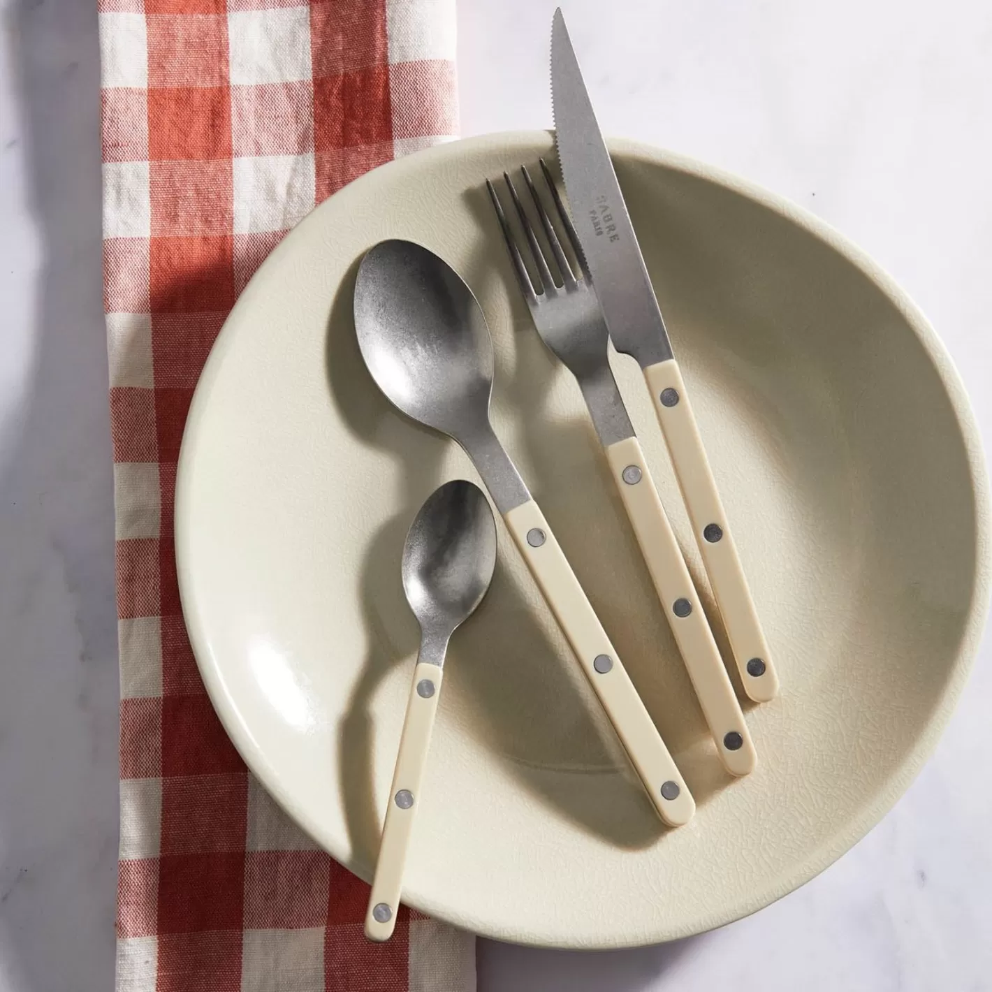Sabre Paris Set Of 4 Pieces>Bistrot Vintage Solid, Light kaki