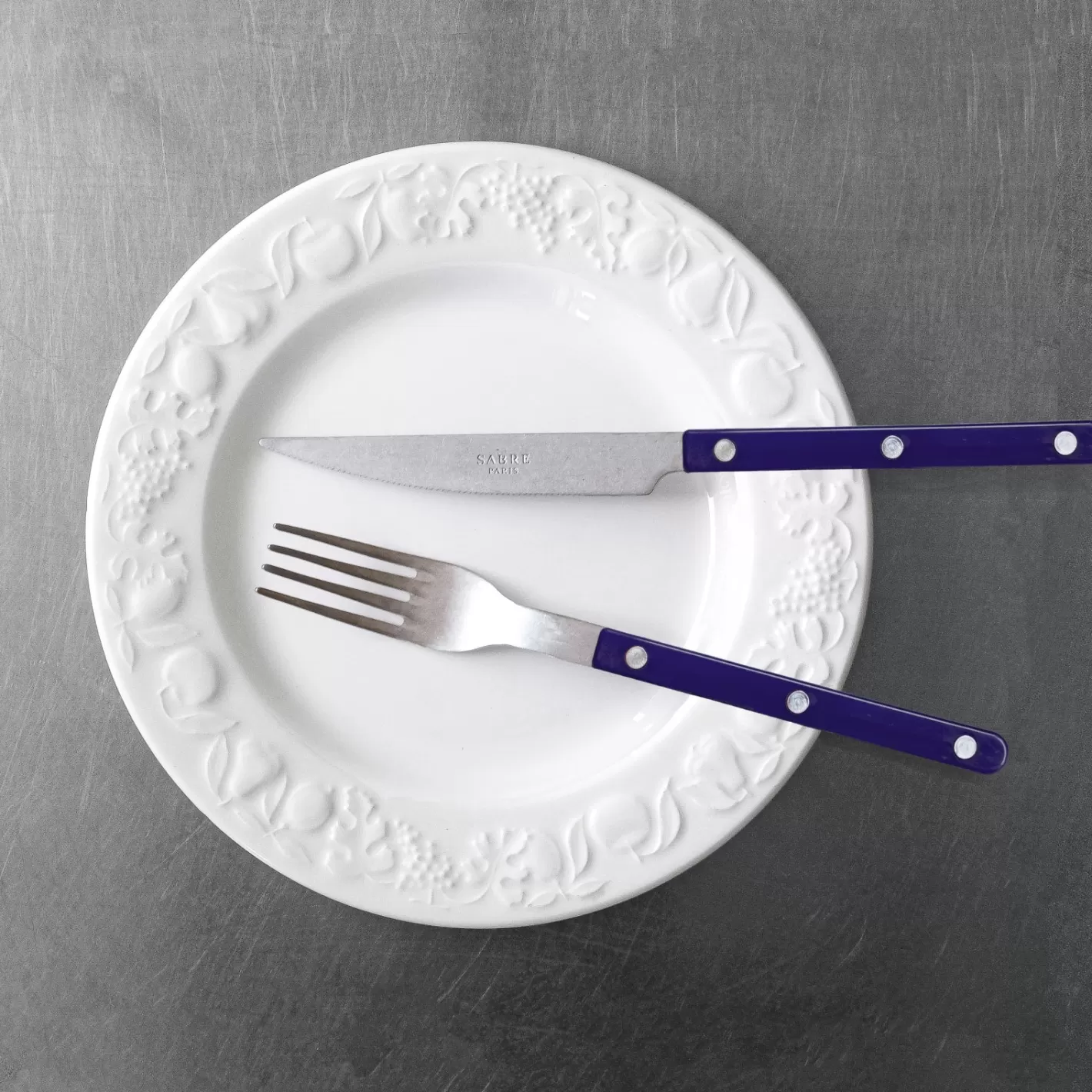 Sabre Paris Set Of 4 Pieces>Bistrot Vintage Solid, Navy blue