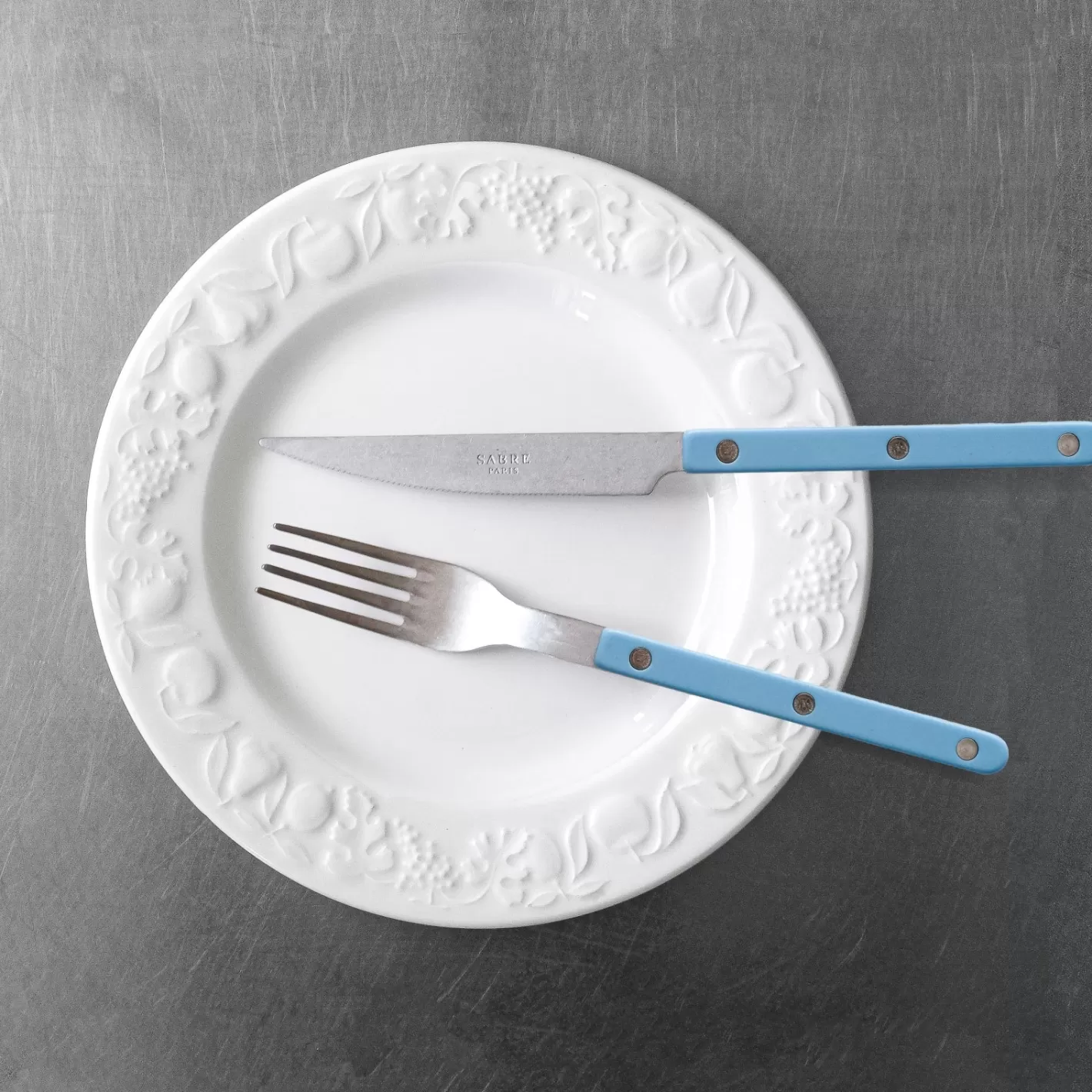 Sabre Paris Set Of 4 Pieces>Bistrot Vintage Solid, Pastel blue