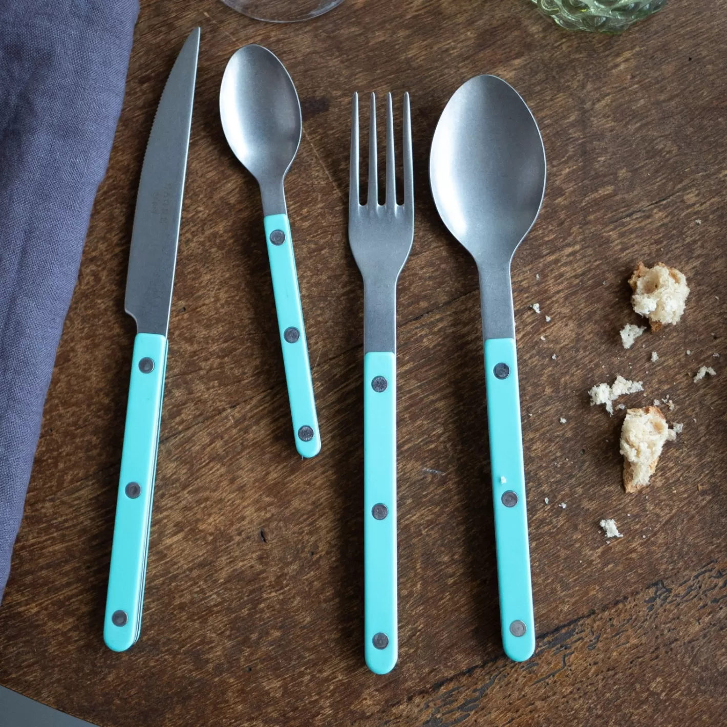 Sabre Paris Teaspoon>Bistrot Vintage Solid, Pastel green