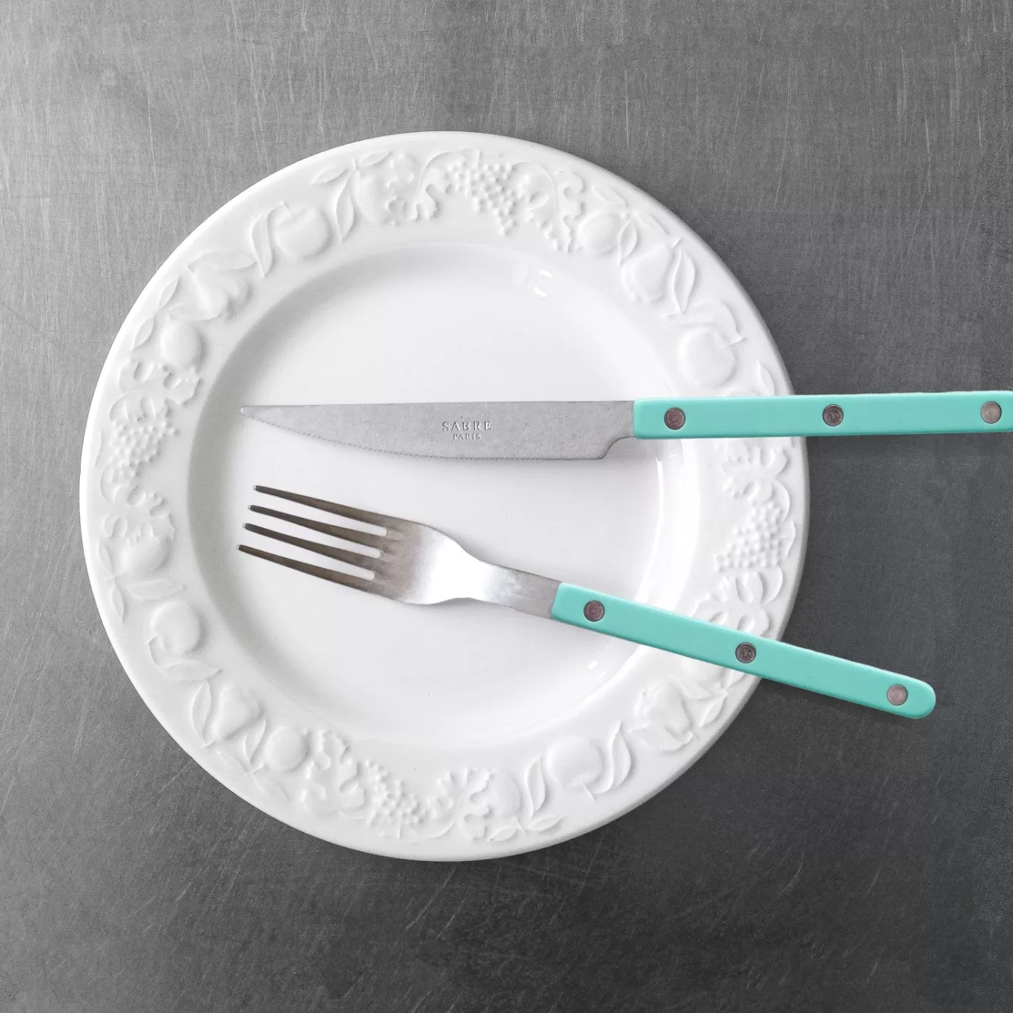 Sabre Paris 48 Pieces Set>Bistrot Vintage Solid, Pastel green