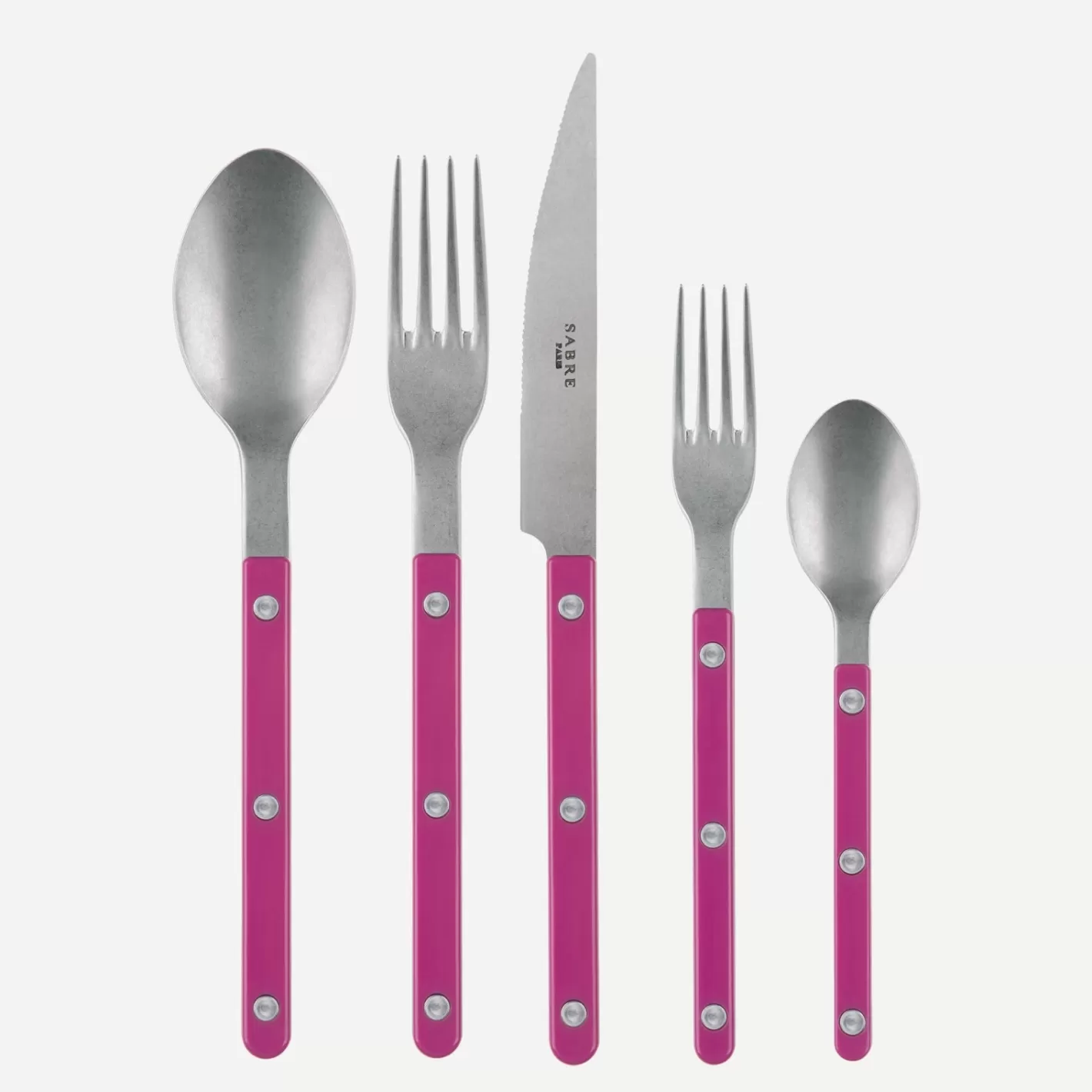 Sabre Paris Set Of 5 Pieces>Bistrot Vintage Solid, Raspberry