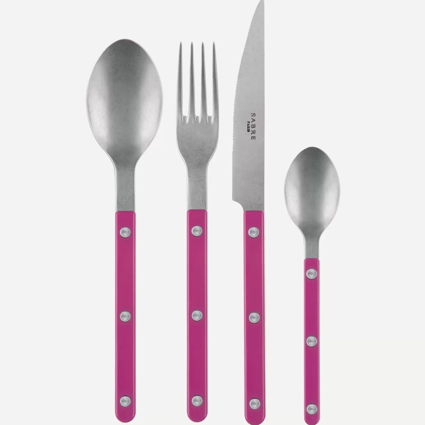 Sabre Paris Set Of 4 Pieces>Bistrot Vintage Solid, Raspberry