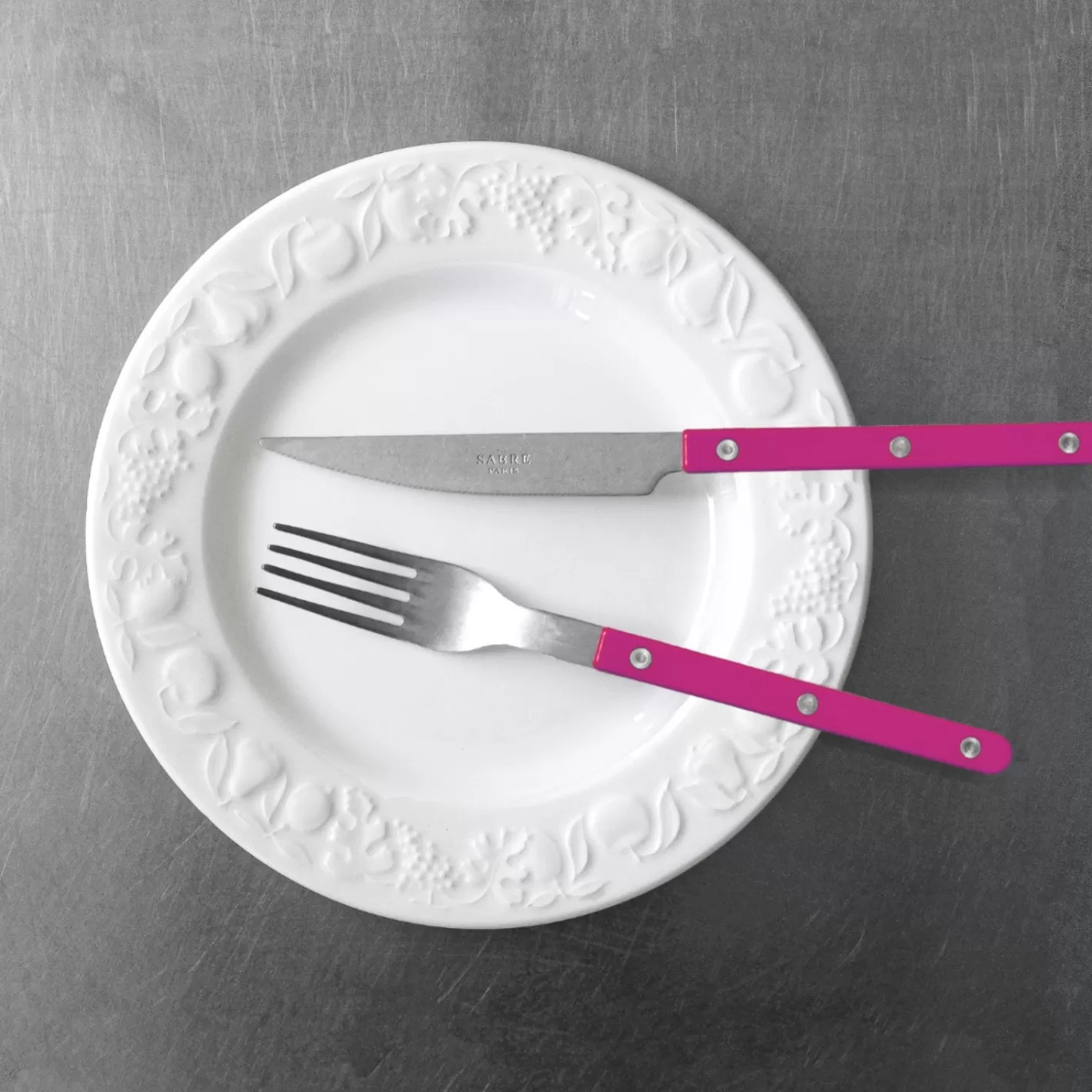 Sabre Paris Set Of 5 Pieces>Bistrot Vintage Solid, Raspberry