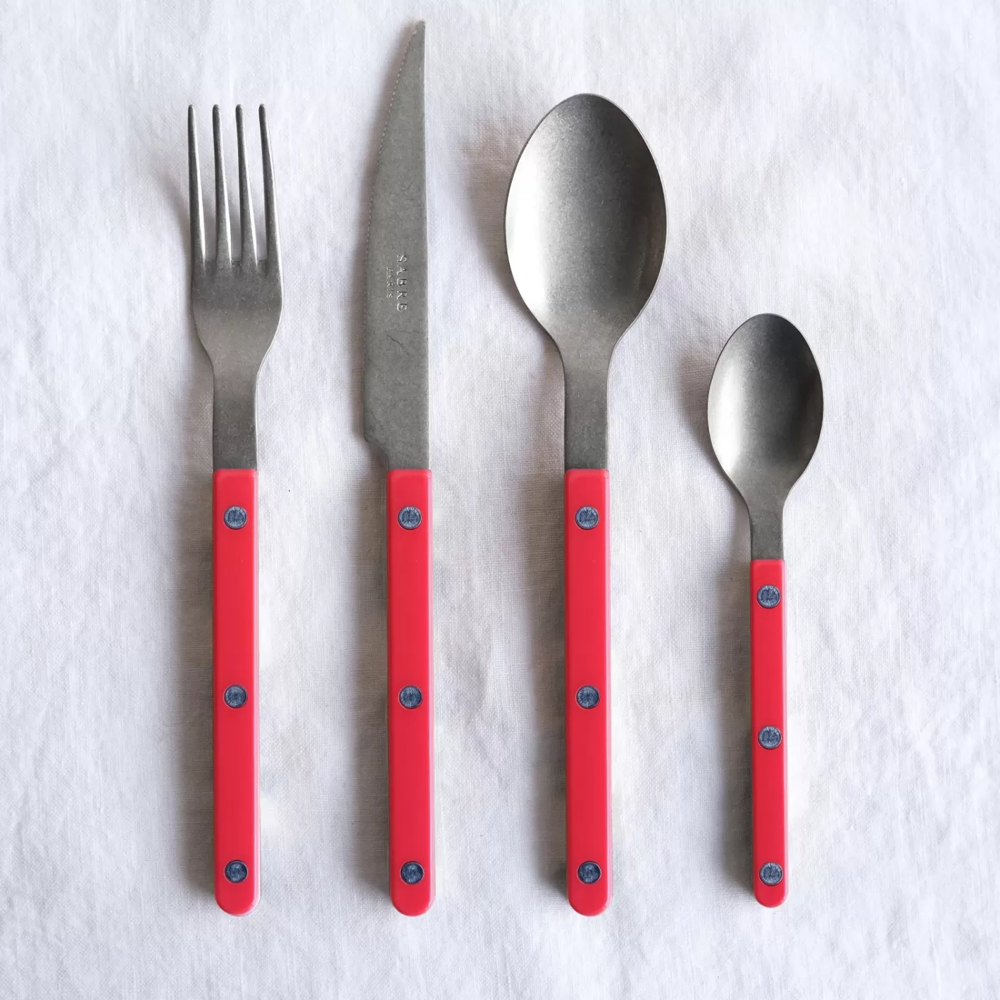 Sabre Paris Soup Spoon>Bistrot Vintage Solid, Red