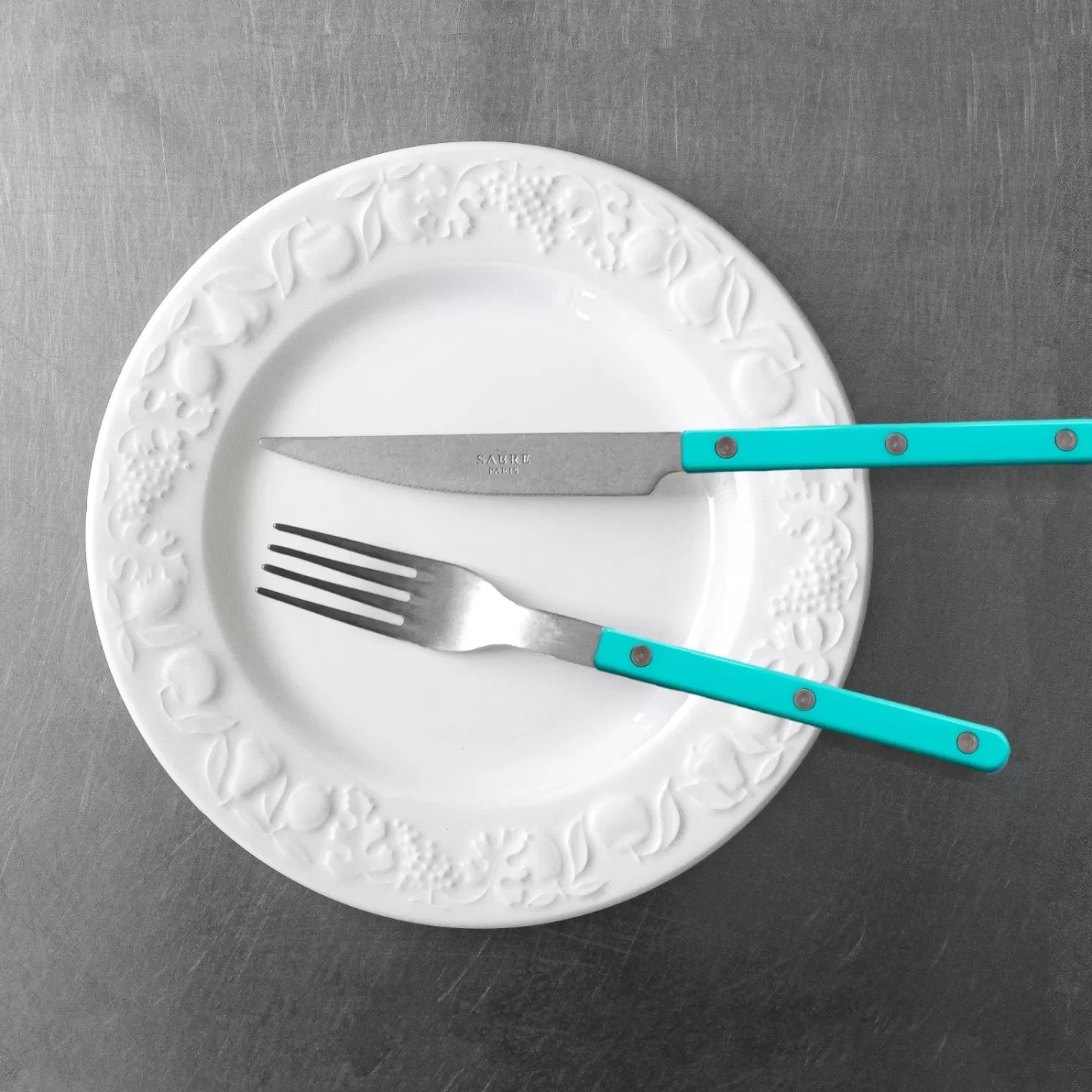 Sabre Paris Set Of 4 Pieces>Bistrot Vintage Solid, Turquoise
