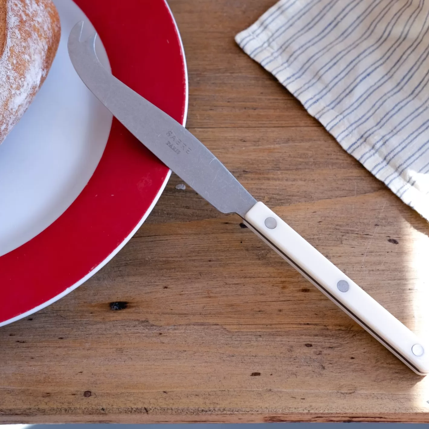 Sabre Paris Cheese Knife>Bistrot Vintage Solid, White
