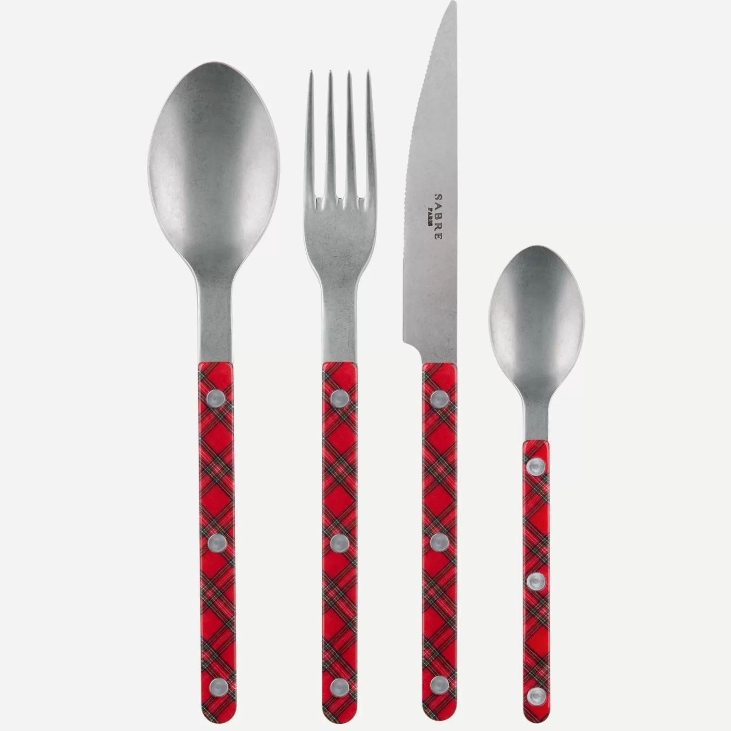 Sabre Paris Set Of 4 Pieces>Bistrot Vintage Tartan, Red