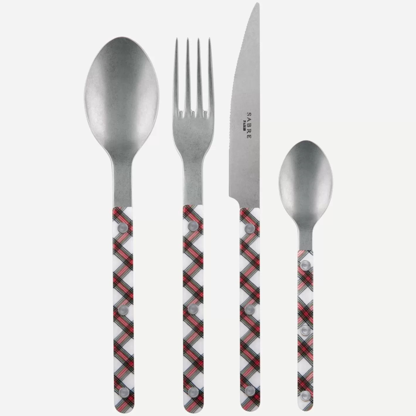 Sabre Paris Set Of 4 Pieces>Bistrot Vintage Tartan, White