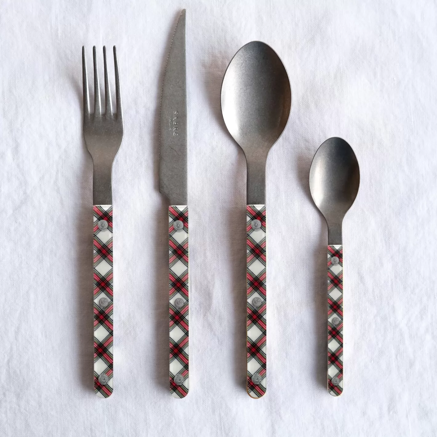 Sabre Paris Soup Spoon>Bistrot Vintage Tartan, White