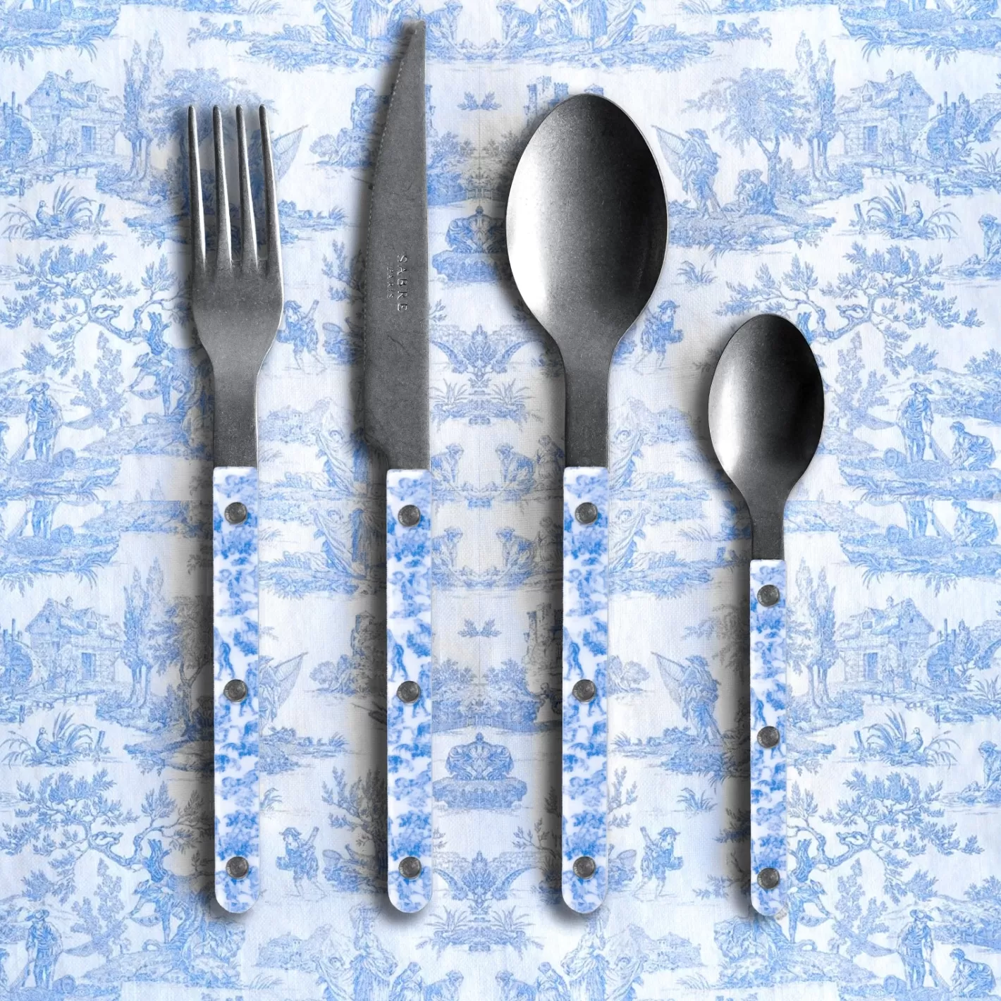 Sabre Paris Dinner Fork>Bistrot Vintage Toile, Blue