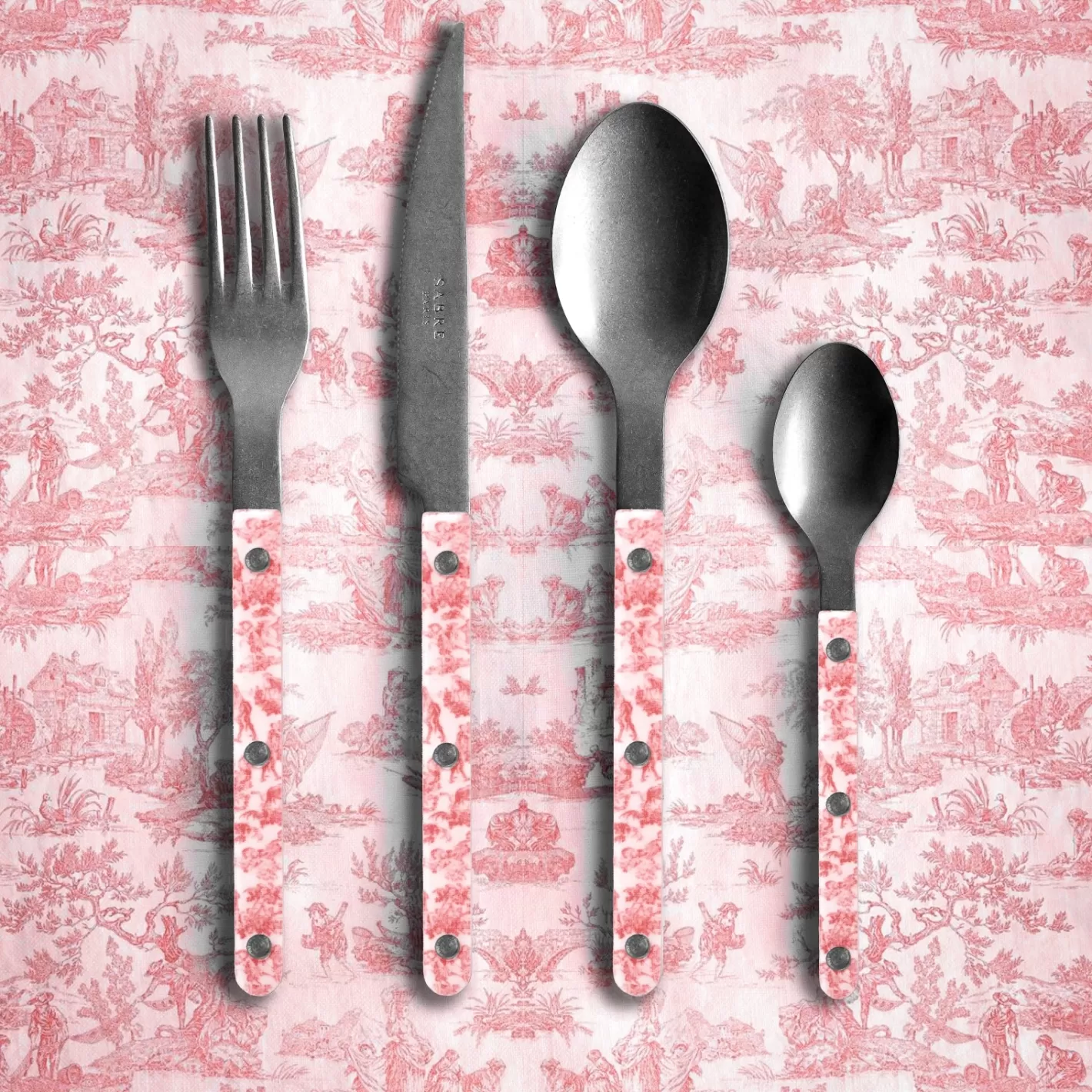 Sabre Paris Soup Spoon>Bistrot Vintage Toile, Red