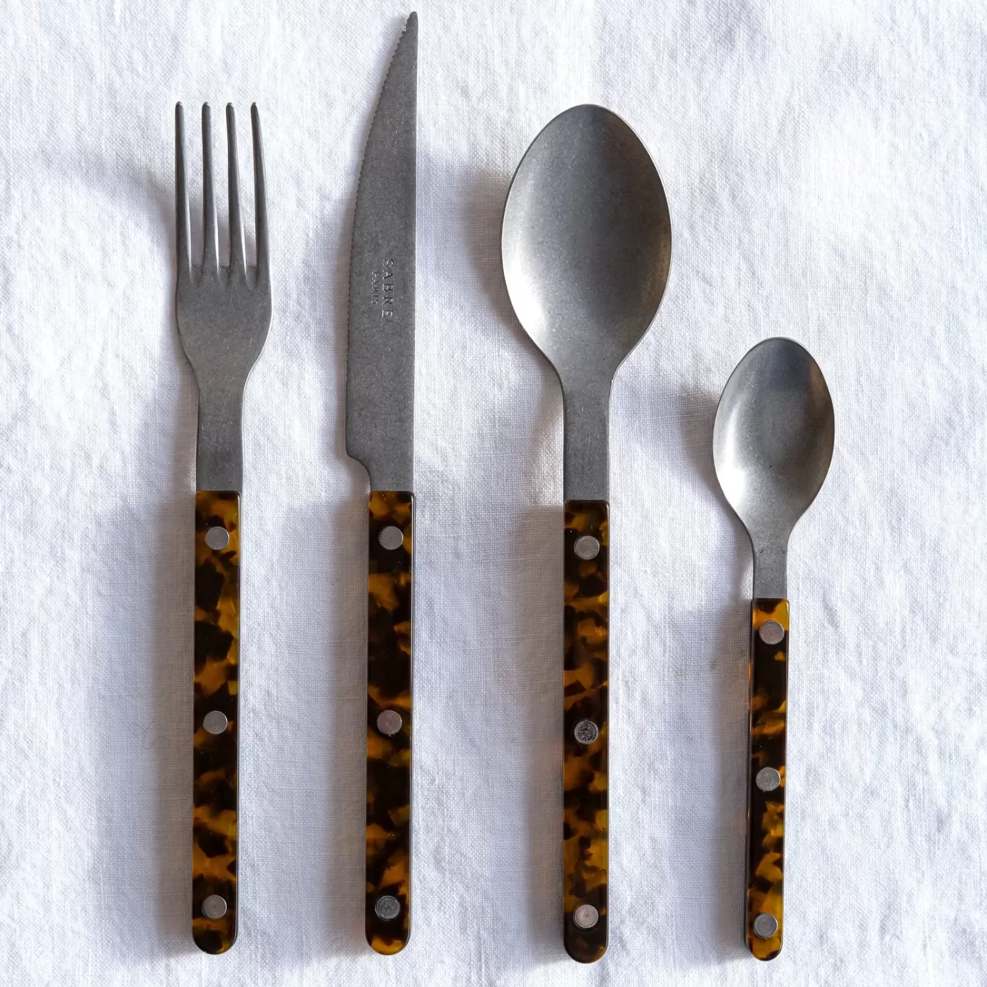 Sabre Paris Teaspoon>Bistrot Vintage Tortoise, Faux Tortoise